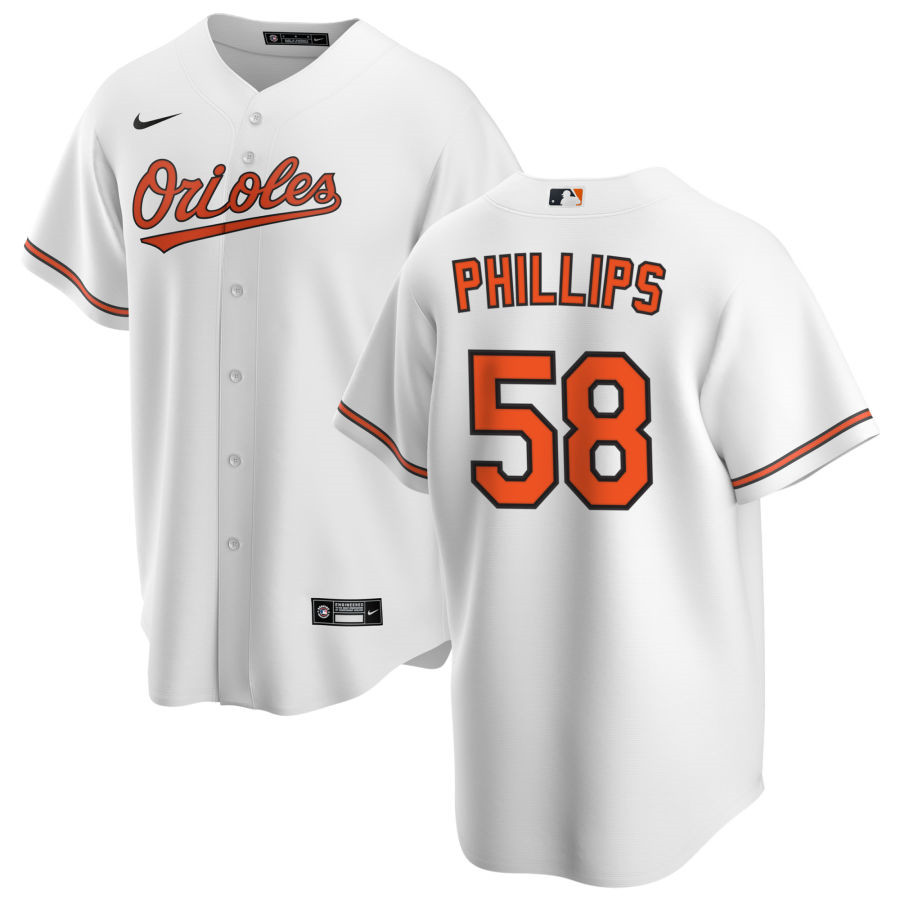 Nike Men #58 Evan Phillips Baltimore Orioles Baseball Jerseys Sale-White